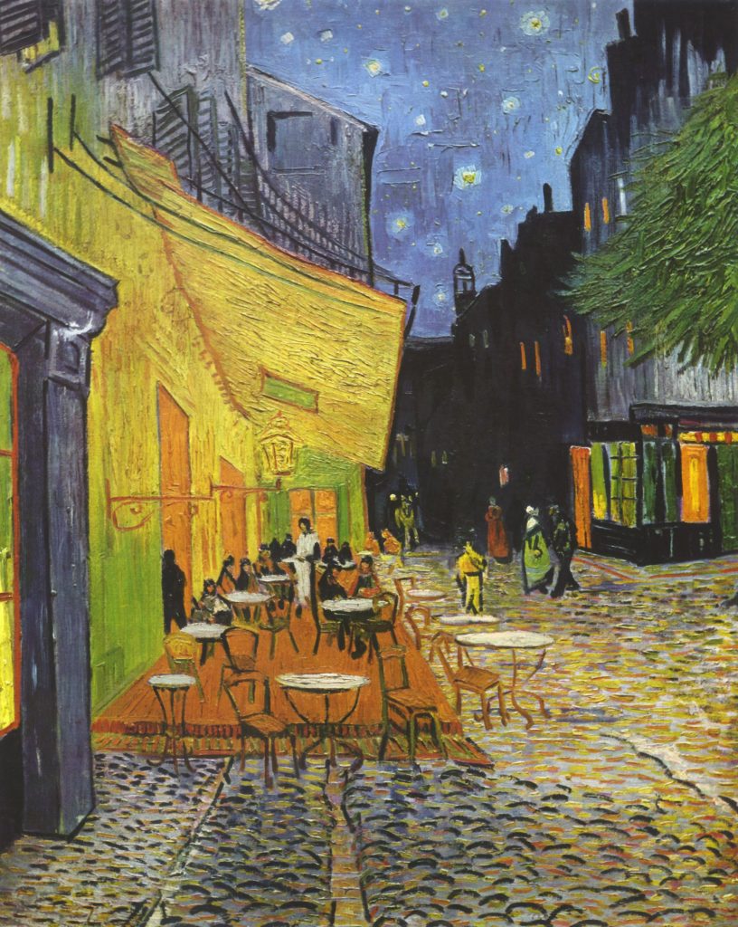 Terraza de café por la noche de Van Gogh